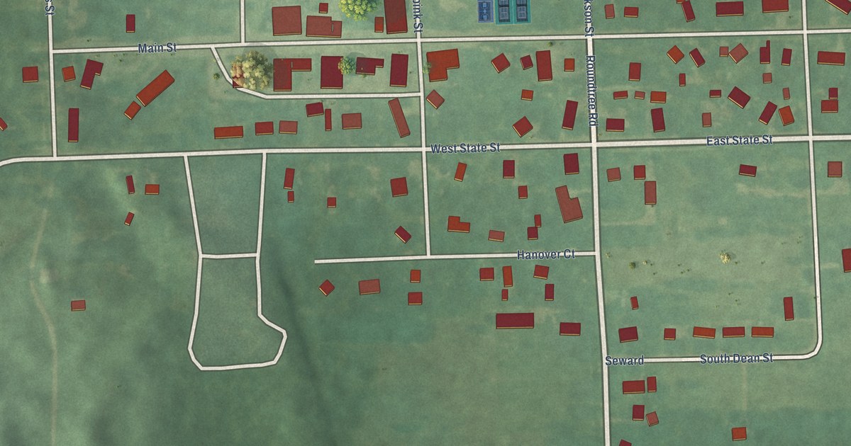 Map of Hanover Village, Jackson County, Michigan in 2026