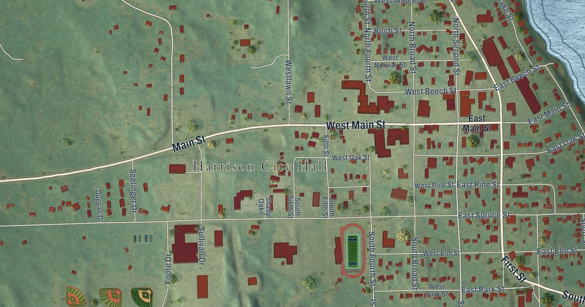 Map of Harrison, Clare County, Michigan in 2026