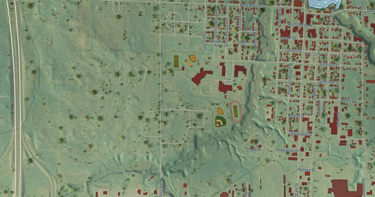 Map of Hart City, Michigan in 2026