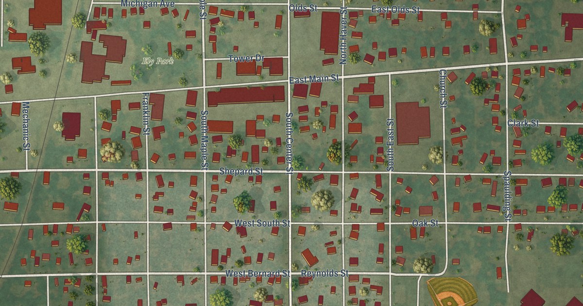 Map of Hartford City, Michigan in 2026
