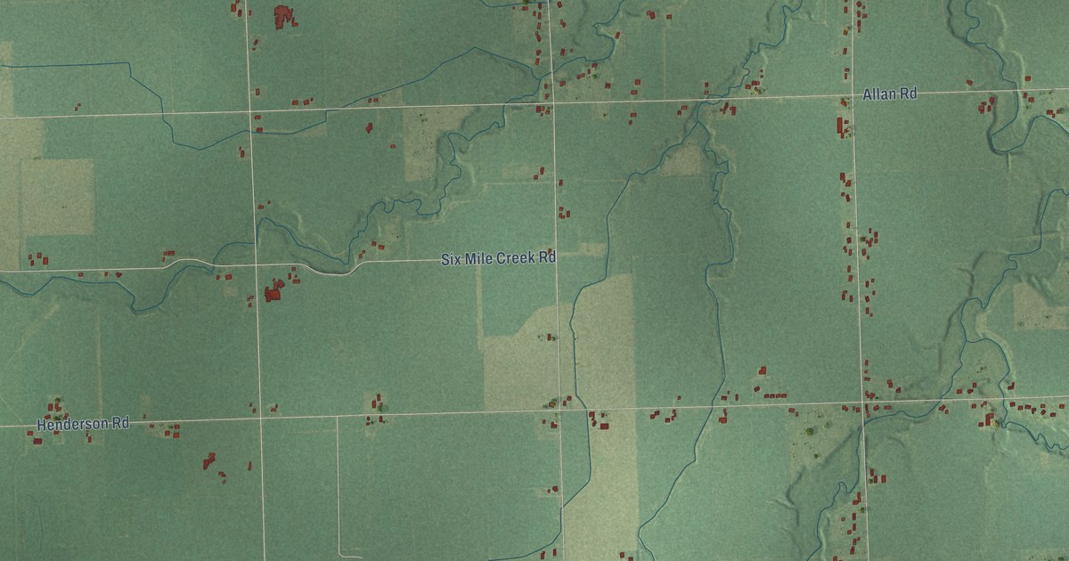 Map of Hazelton, Michigan in 2026