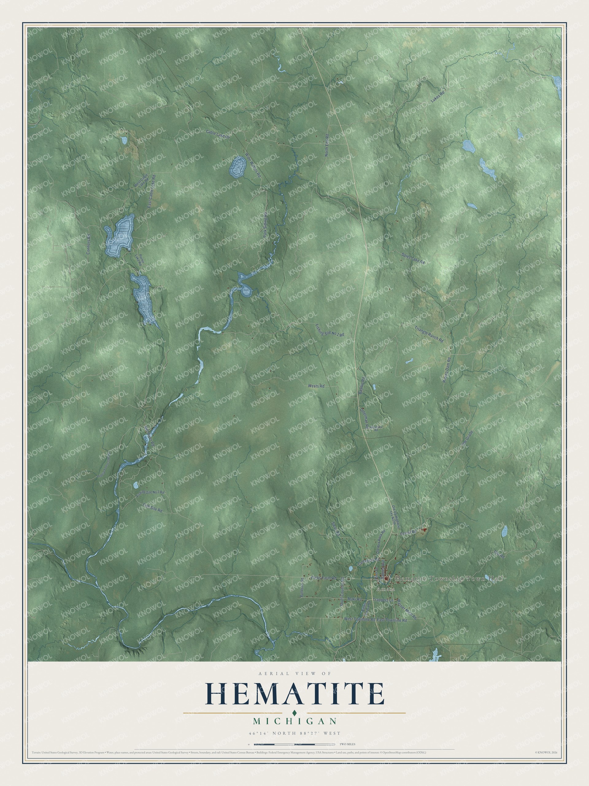 Watermarked full-map preview of Hematite, Michigan