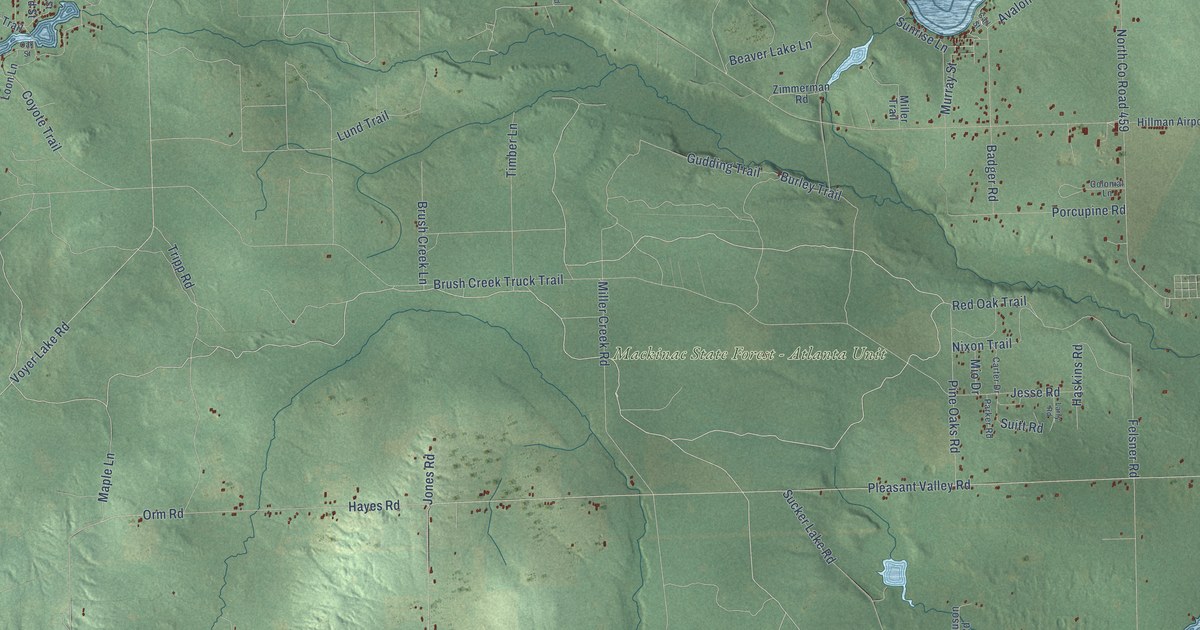 Map of Hillman Municipality, Michigan in 2026