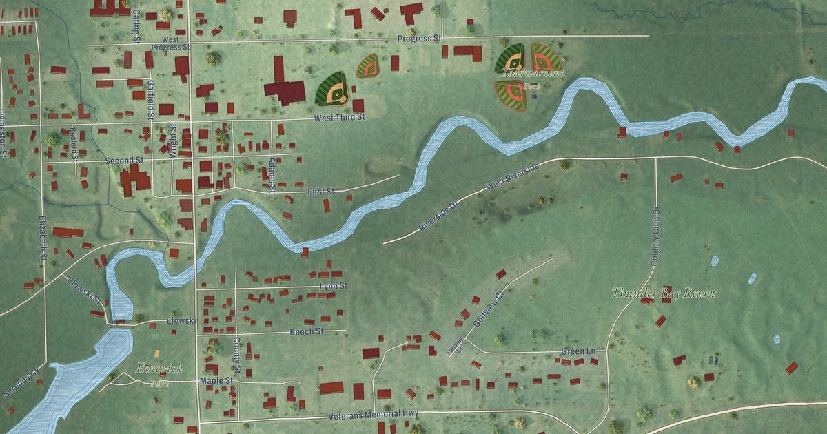 Map of Hillman Village, Michigan in 2026