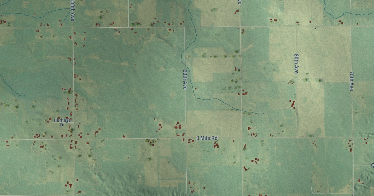 Map of Hinton, Michigan in 2026