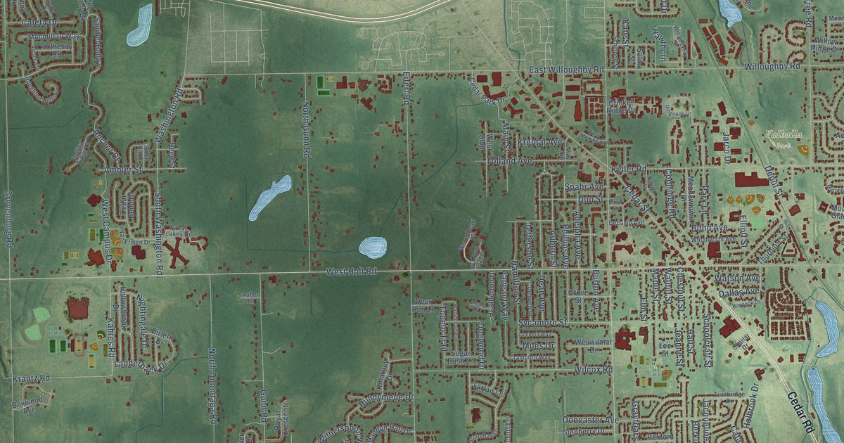 Map of Holt, Michigan in 2026