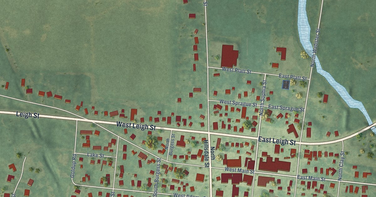 Map of Homer Village, Calhoun County, Michigan in 2026