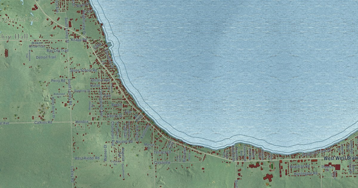 Map of Houghton Lake, Michigan in 2026