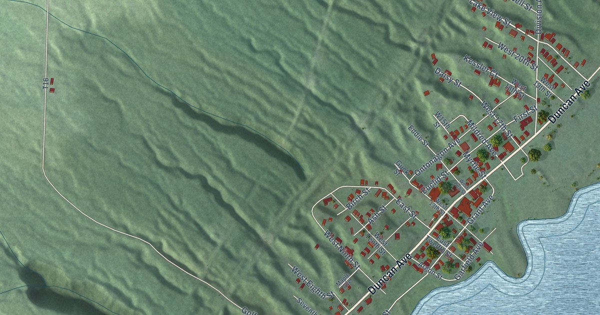 Map of Hubbell, Michigan in 2026