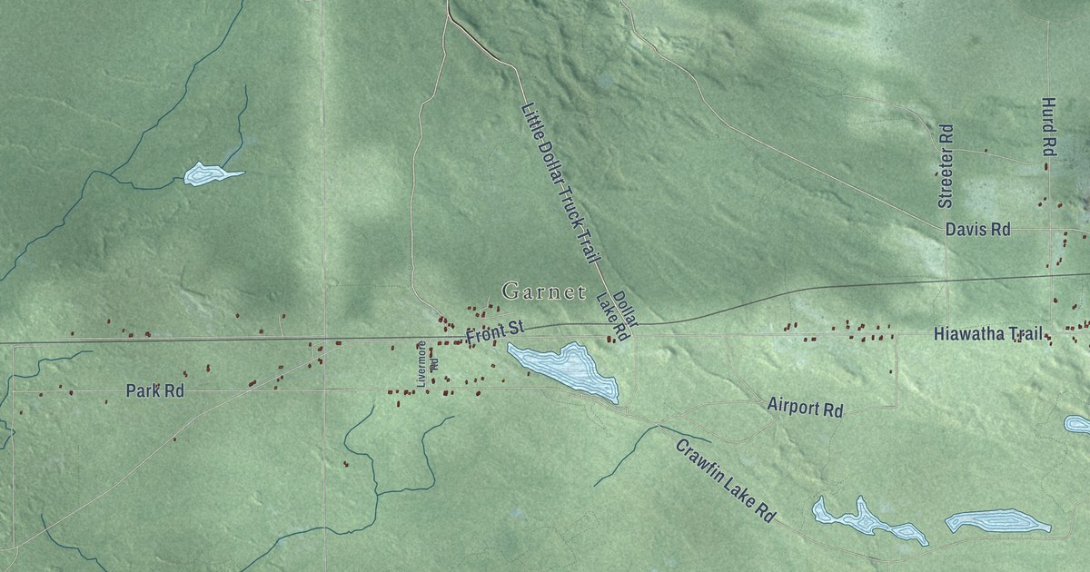 Map of Hudson, Mackinac County, Michigan in 2026