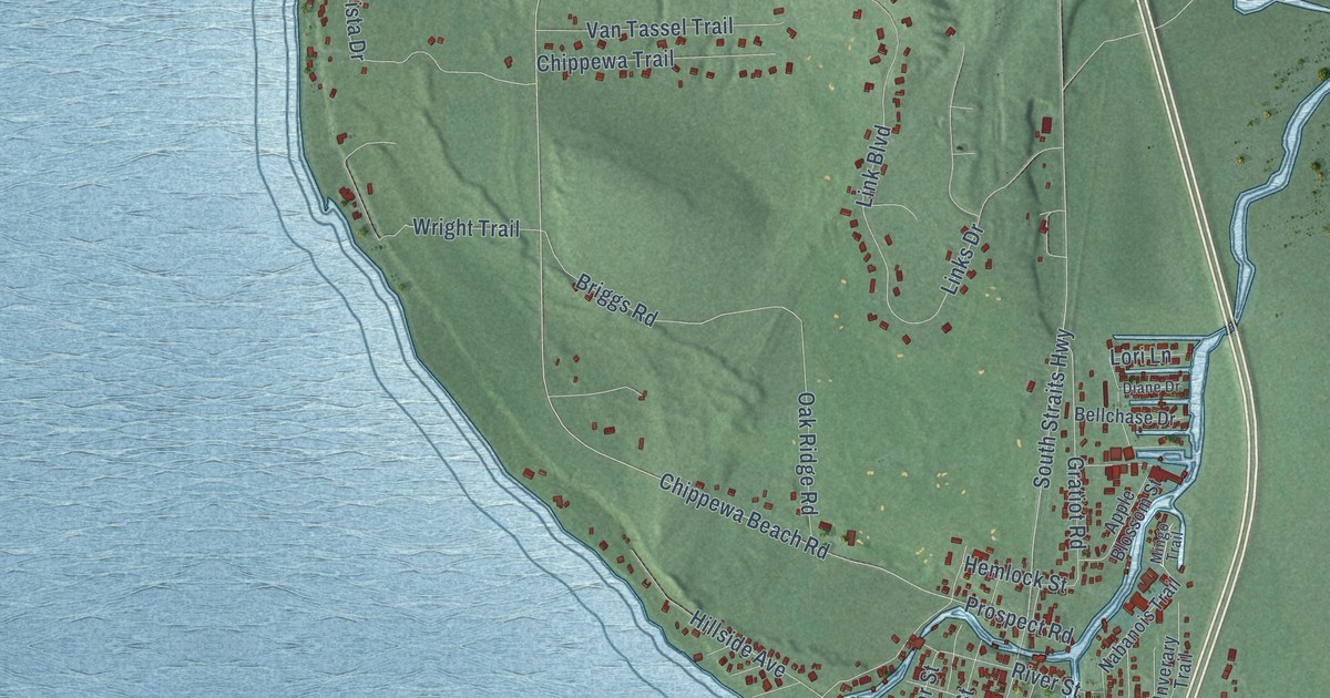 Map of Indian River, Michigan in 2026