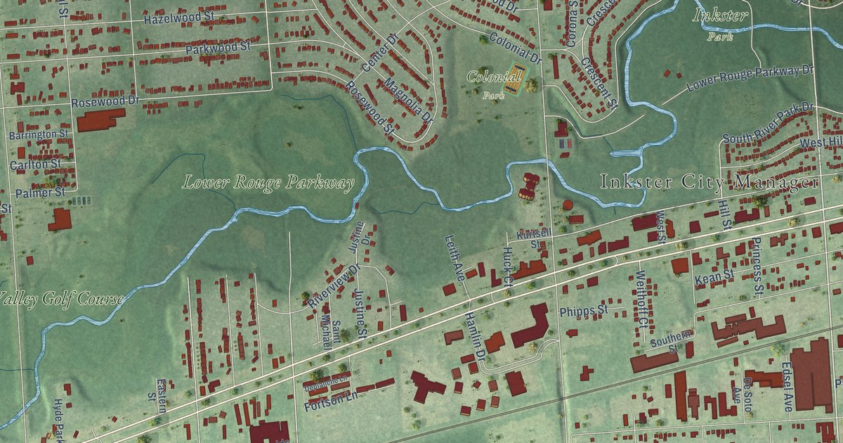 Map of Inkster, Michigan in 2026