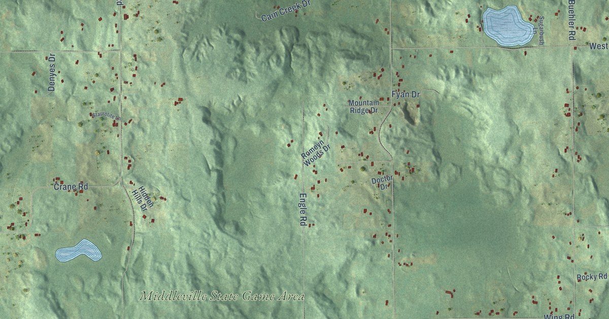 Map of Irving, Michigan in 2026