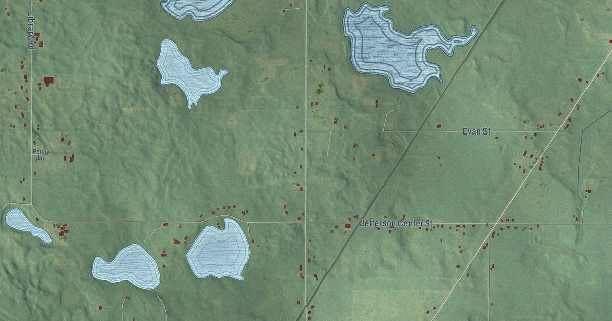 Map of Jefferson, Cass County, Michigan in 2026