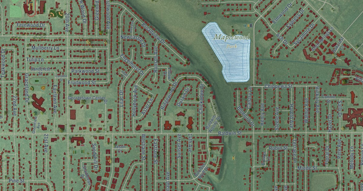 Map of Jenison, Michigan in 2026