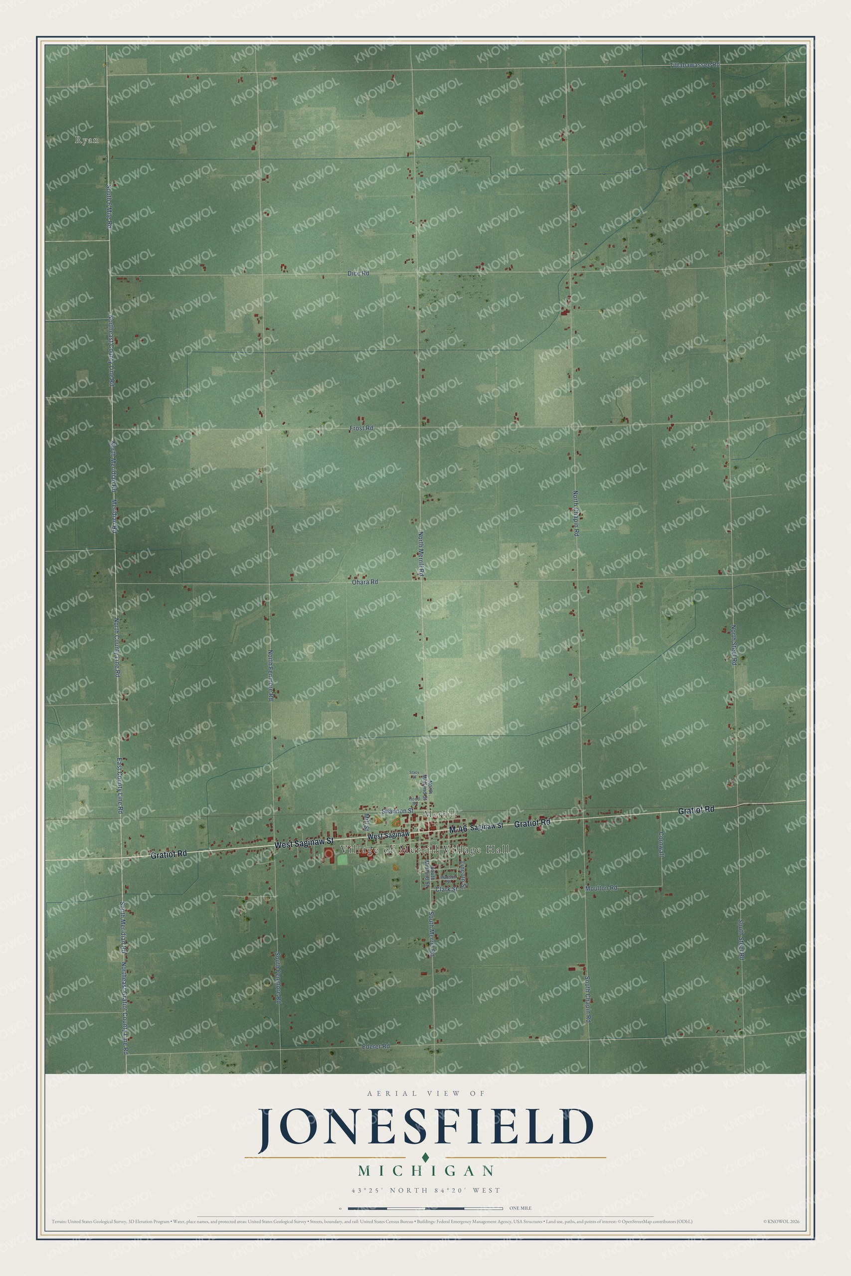 Watermarked full-map preview of Jonesfield, Michigan