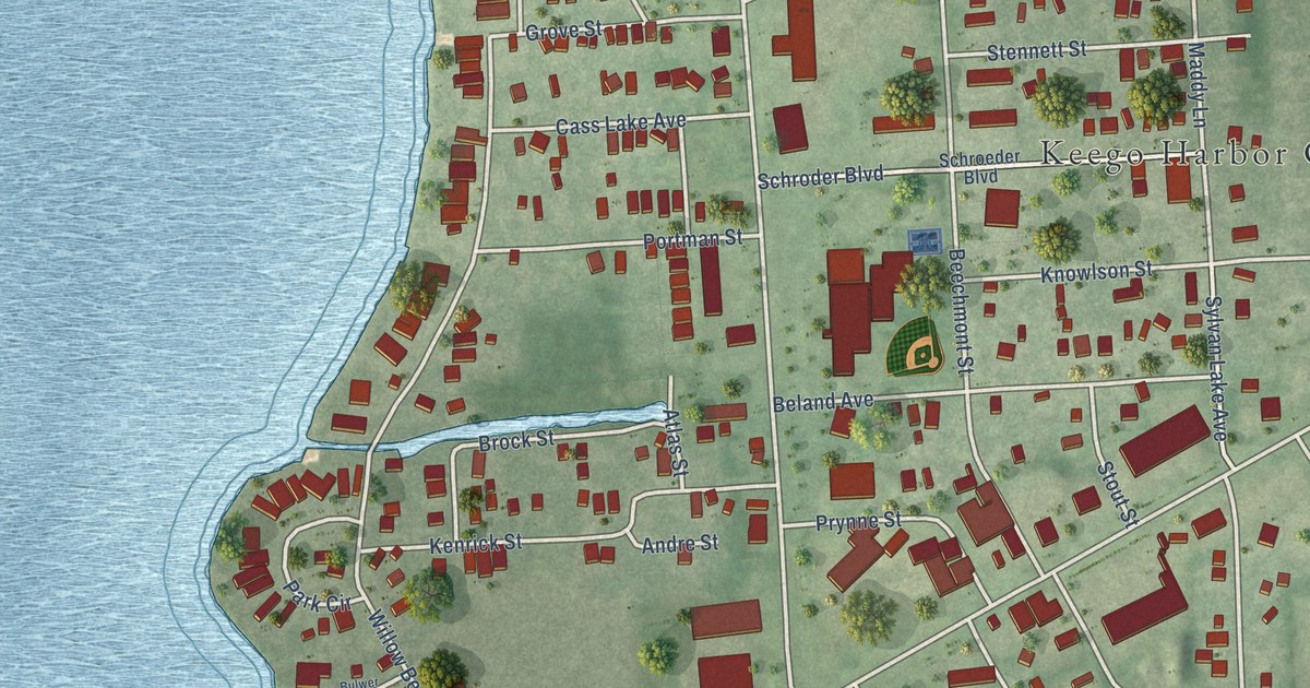 Map of Keego Harbor, Michigan in 2026
