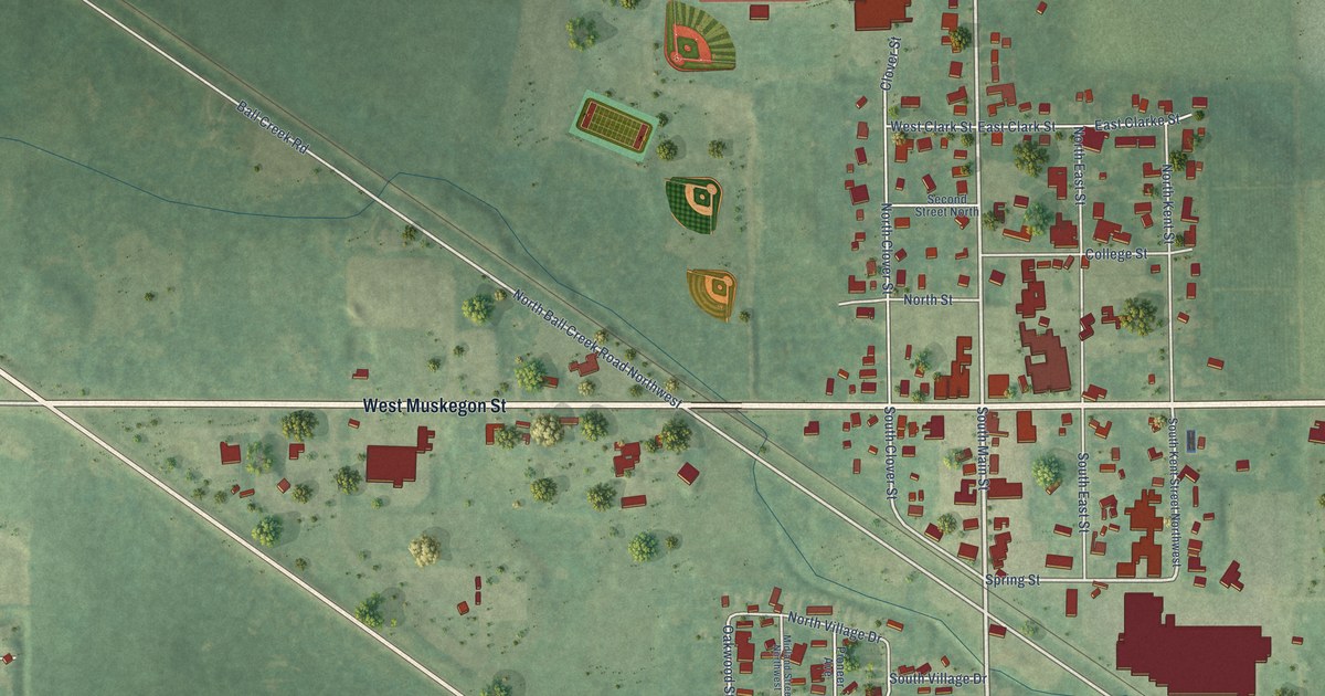 Map of Kent City, Michigan in 2026