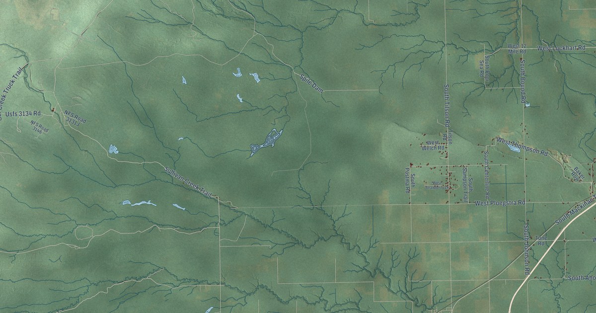 Map of Kinross, Michigan in 2026