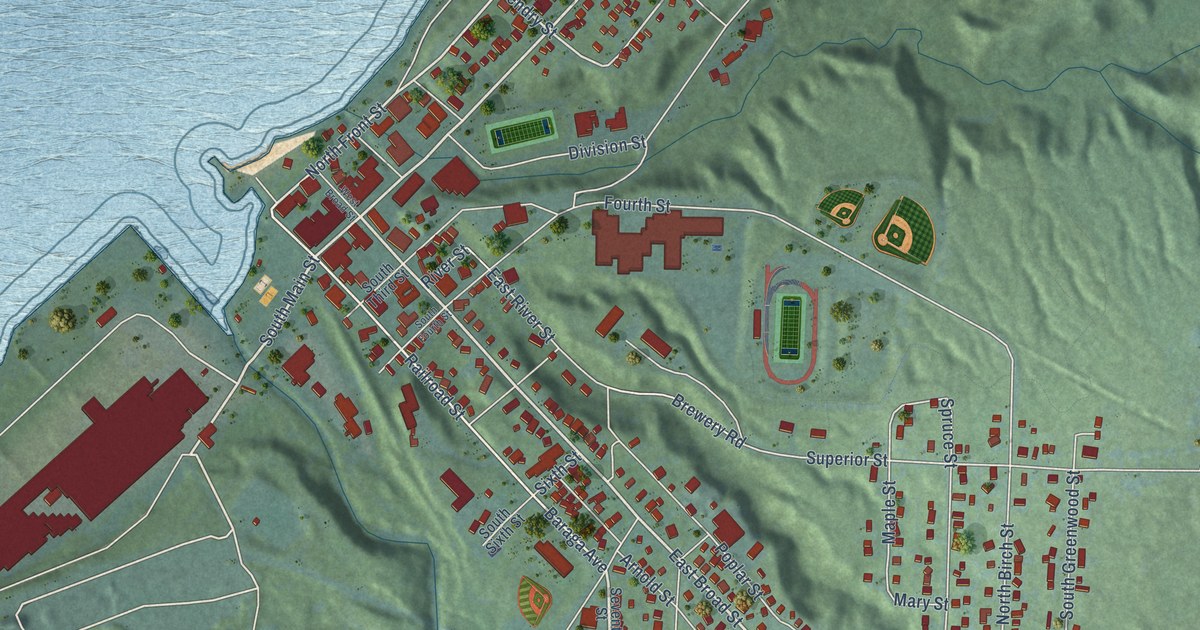 Map of L’Anse Village, Michigan in 2026