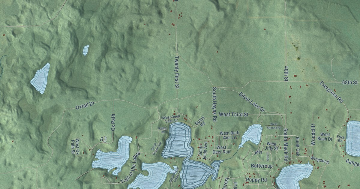 Map of Lake, Lake County, Michigan in 2026