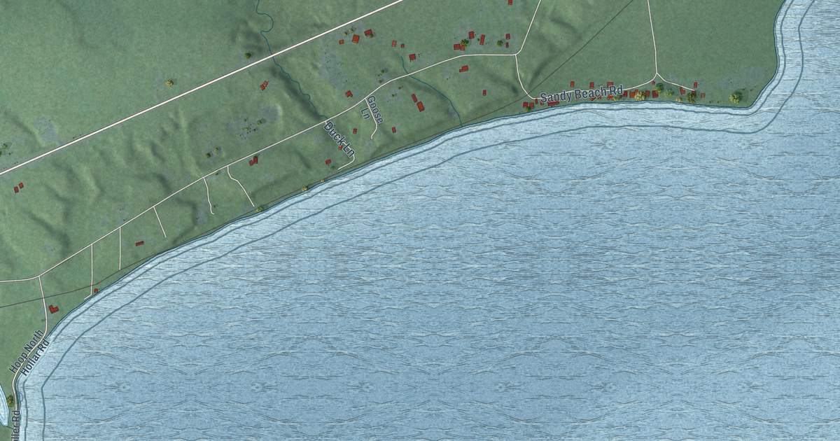 Map of Lake Gogebic, Michigan in 2026