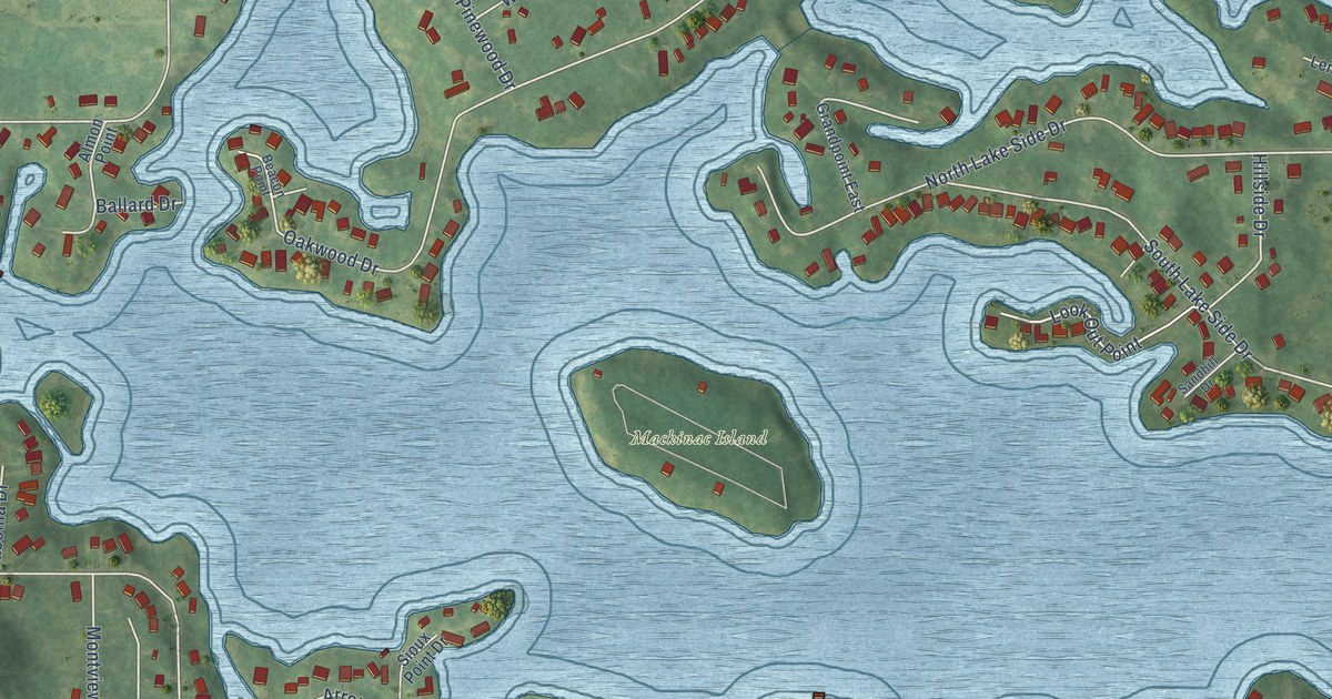 Map of Lake LeAnn, Michigan in 2026