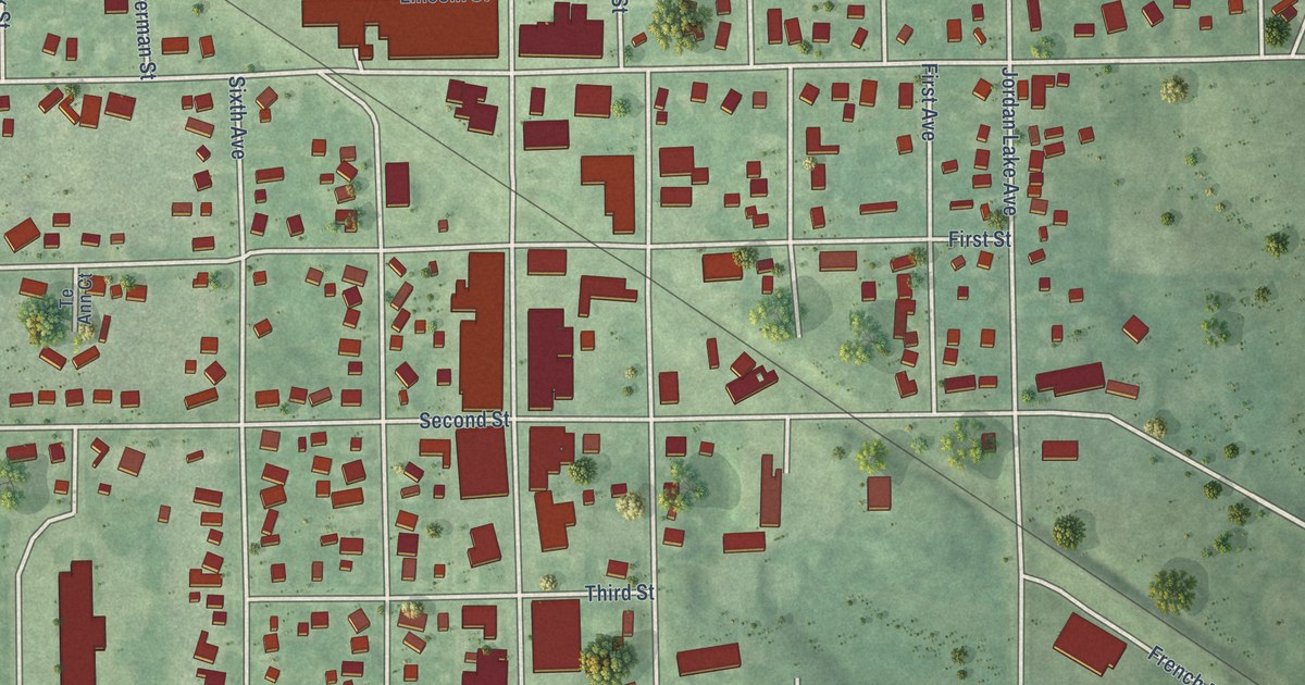 Map of Lake Odessa, Michigan in 2026