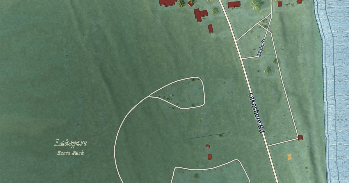 Map of Lakeport, Michigan in 2026