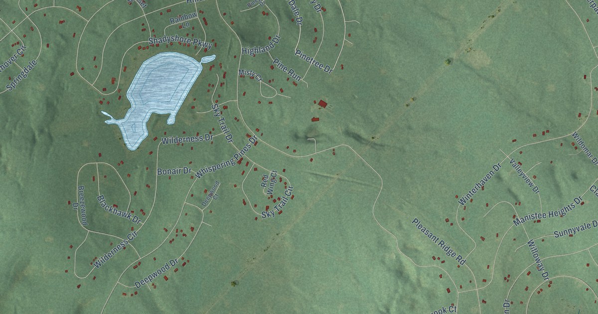 Map of Lakes of the North, Michigan in 2026