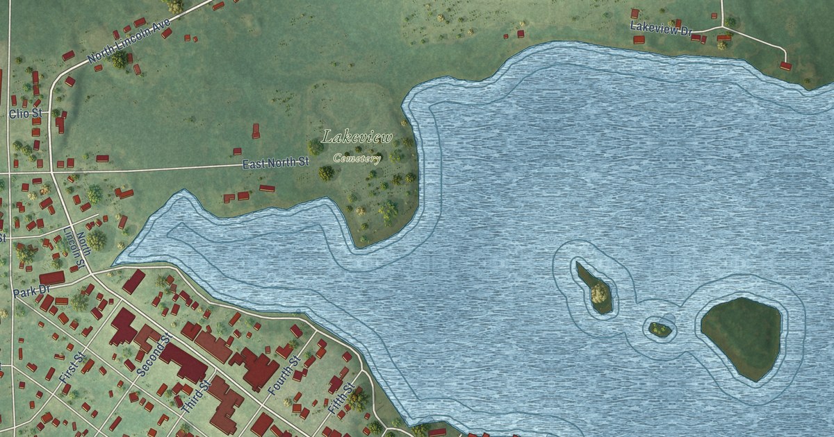 Map of Lakeview, Michigan in 2026