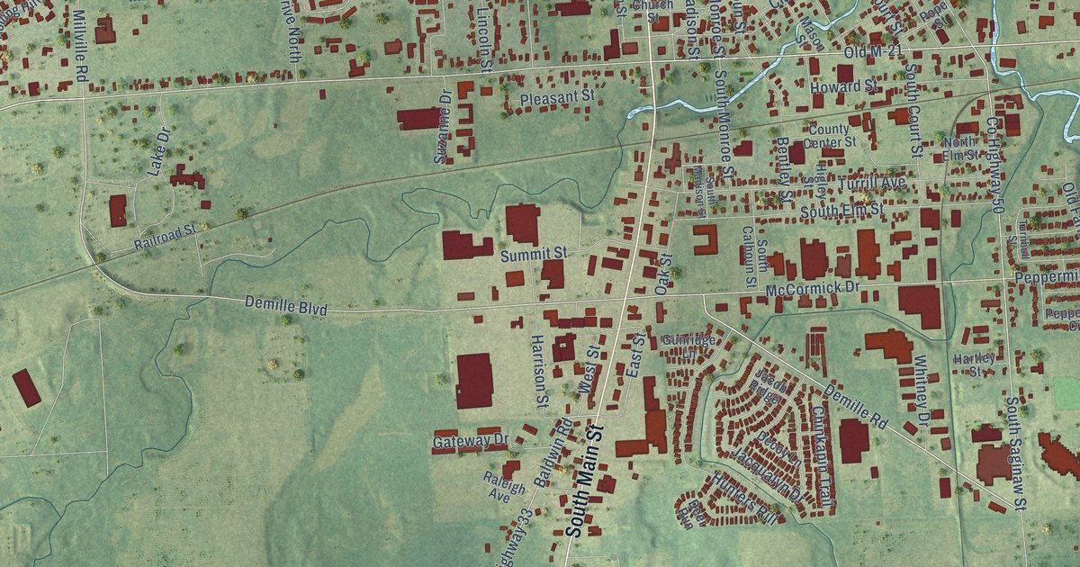 Map of Lapeer City, Michigan in 2026