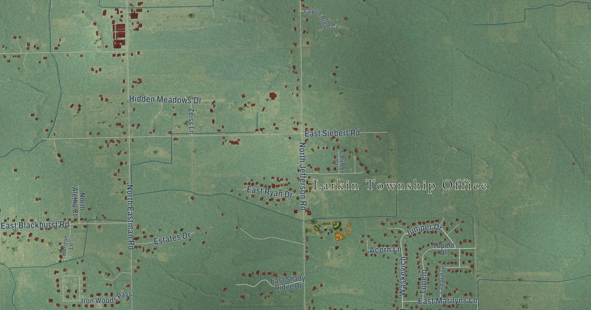 Map of Larkin, Michigan in 2026