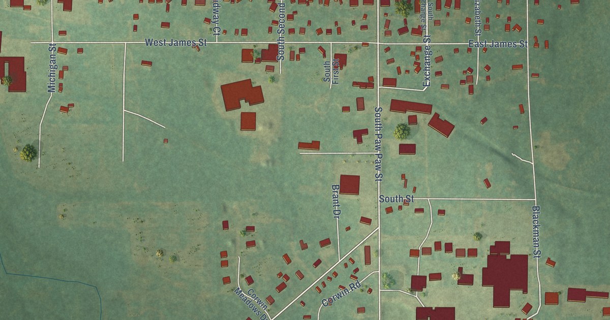 Map of Lawrence Village, Michigan in 2026