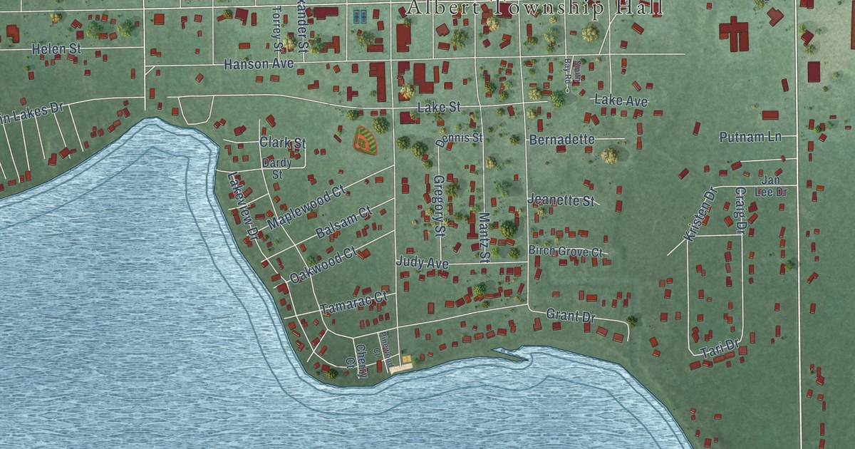 Map of Lewiston, Michigan in 2026