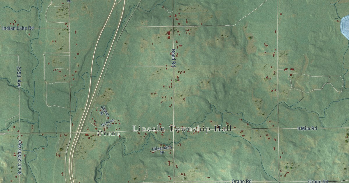 Map of Lincoln, Osceola County, Michigan in 2026