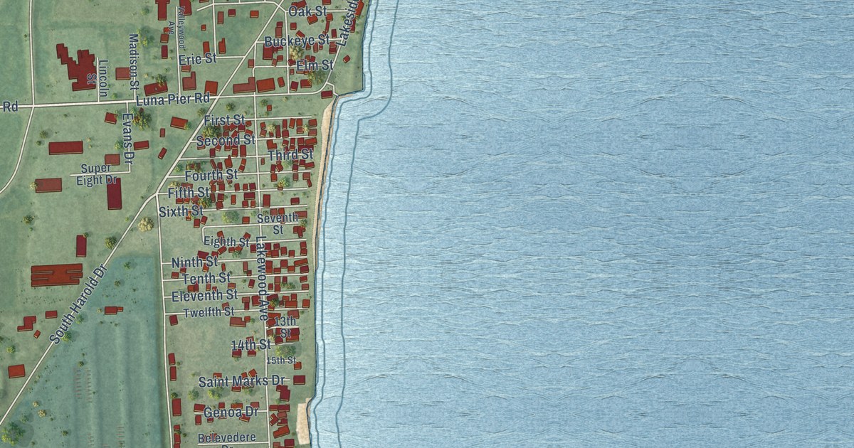 Map of Luna Pier, Michigan in 2026