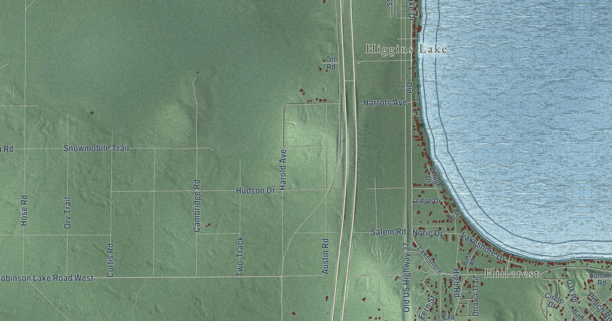 Map of Lyon, Roscommon County, Michigan in 2026