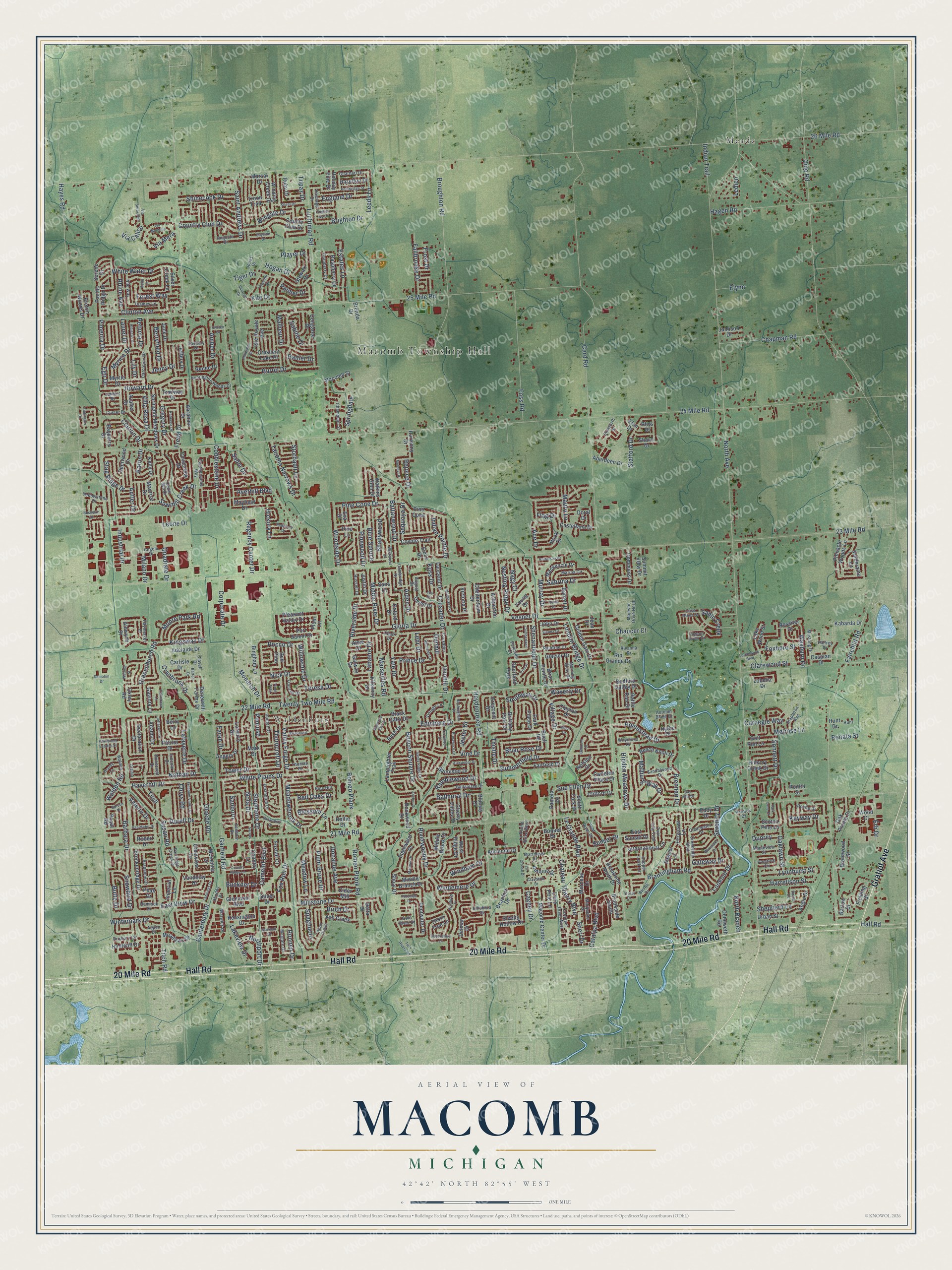 Watermarked full-map preview of Macomb, Michigan