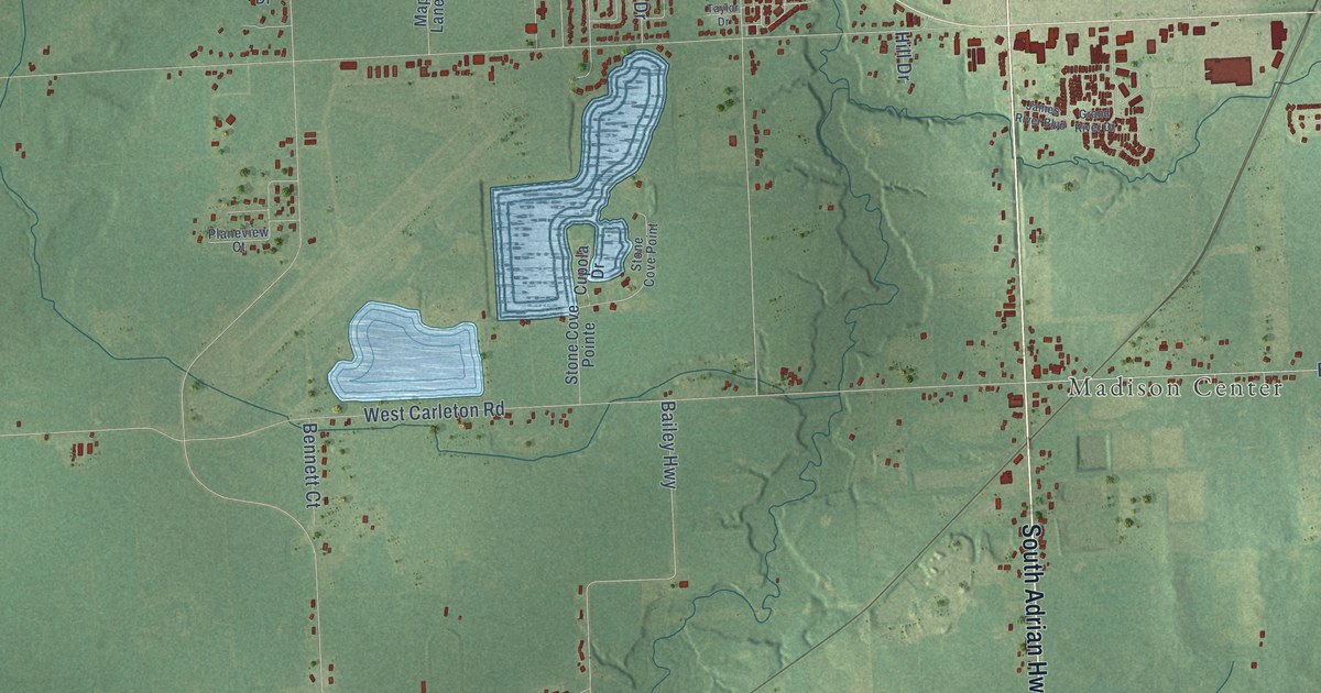 Map of Madison, Michigan in 2026