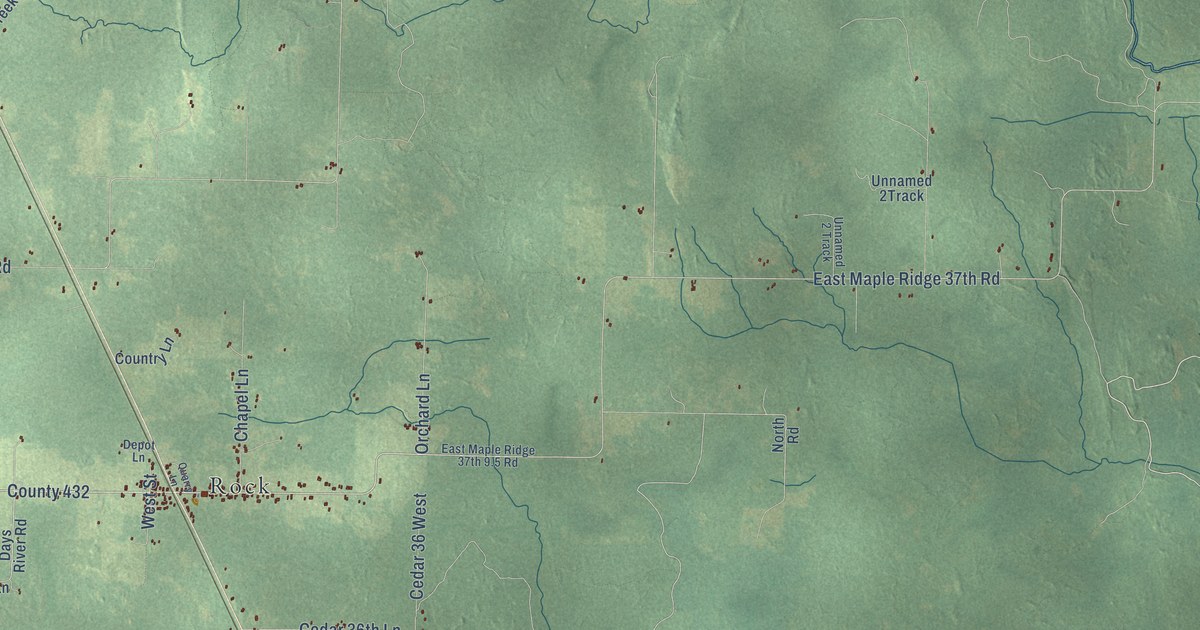 Map of Maple Ridge, Delta County, Michigan in 2026