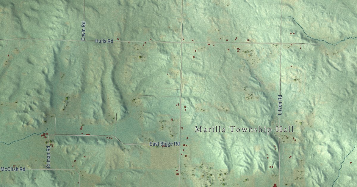 Map of Marilla, Michigan in 2026