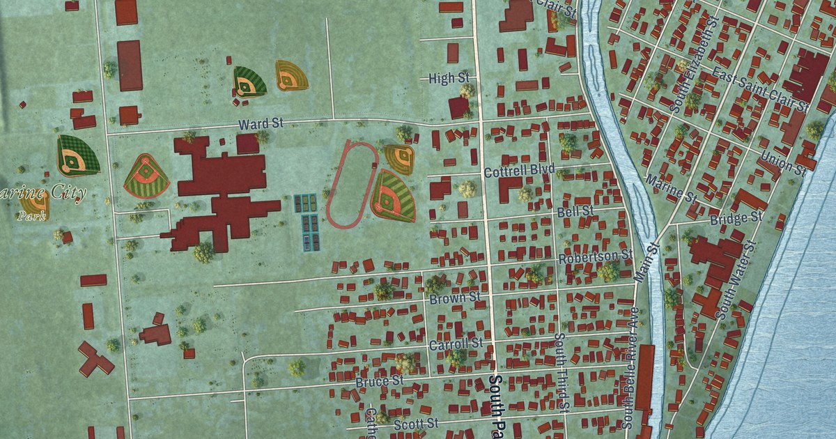 Map of Marine City, Michigan in 2026