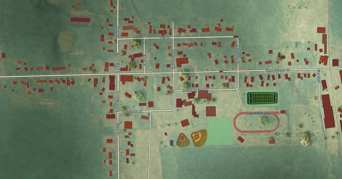 Map of Martin Village, Michigan in 2026