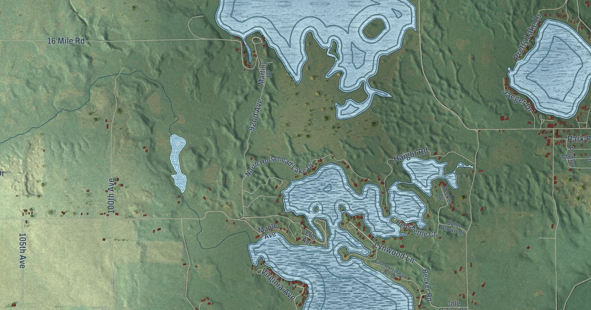 Map of Martiny, Michigan in 2026