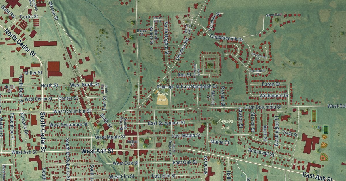 Map of Mason, Ingham County, Michigan in 2026