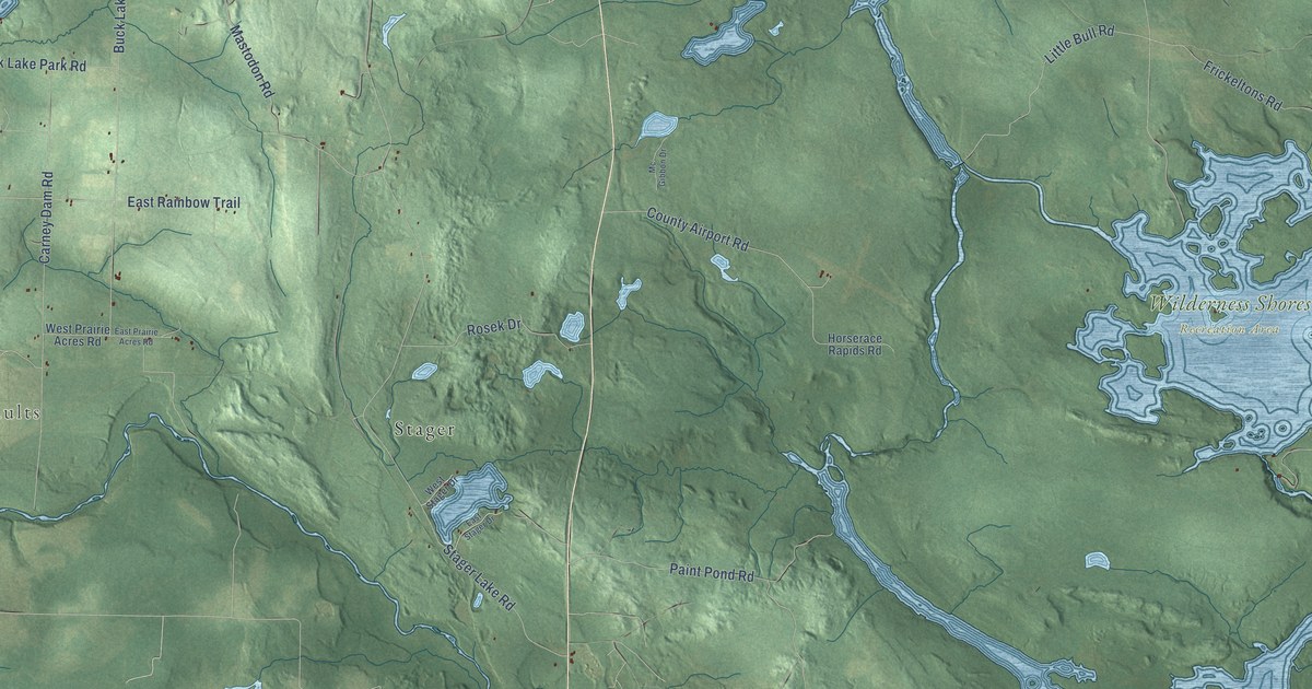 Map of Mastodon, Michigan in 2026