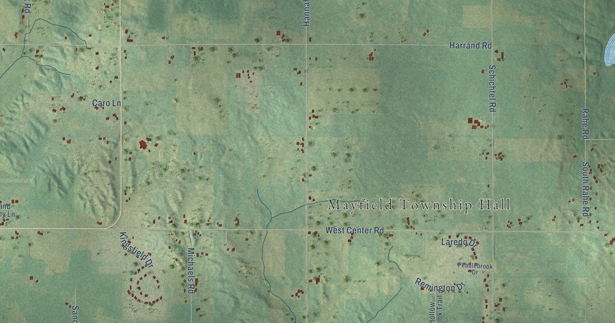 Map of Mayfield, Grand Traverse County, Michigan in 2026