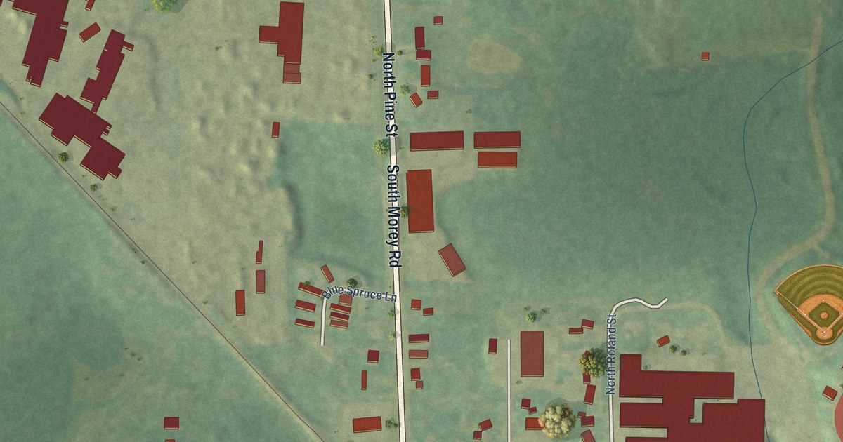 Map of McBain, Michigan in 2026