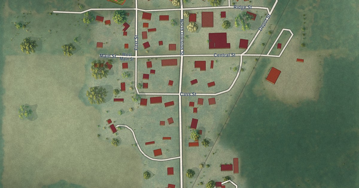 Map of McBride, Michigan in 2026